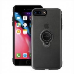 Puro Cover PC+TPU Magnet Ring per iPhone7/8 Plus 5,5 con anello girevole 360°e placca metallica Nero