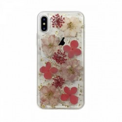 Puro Cover PC + TPU  Glam   Hippie Chic  per iPhone X / Xs 5 8  con Fiori, Rosa