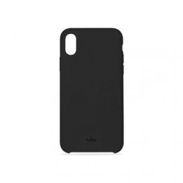 Puro Cover in Silicone Liquido con interno in microfibra per iPhone X 5,8  Nero