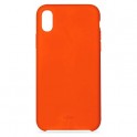 Puro Cover in Silicone Liquido con interno in microfibra per iPhone X 5,8  Arancione