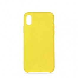 Puro Cover in Silicone Liquido con interno in microfibra per iPhone X 5,8  Giallo