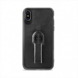 Puro Cover PC+TPU Magnet Strap per iPhone X con laccio rimovibile e placca metallica integrata Nero