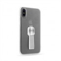 Puro Cover PC+TPU Magnet Strap per iPhone X con laccio rimovibile e placca metallica integrata Trans