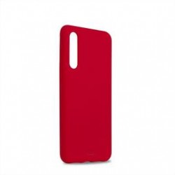 Puro Cover in Silicone Liquido con interno in microfibra per Huawei P20 Pro 6 1  Rosso