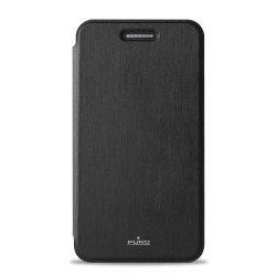 Puro Custodia Samsung Galaxy J7 Con Flip Oriz  + Vano Carta Nero