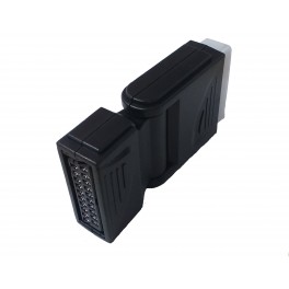 ADATTATORE SCART 90° M F PIEG 