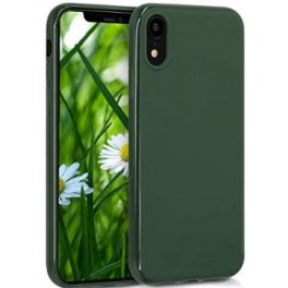 Puro Cover in Silicone Liquido con interno in microfibra per iPhone 11 Dark Green