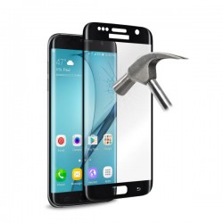 Puro Vetro Temperato Full Edge Premium per Galaxy S7 Edge 5 5  Nero