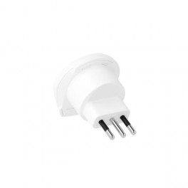 Puro Adattatore Universale Da Viaggio, World to ITA, ABS, Bianco