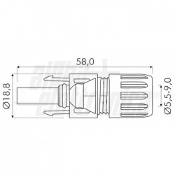 PRESA  FEMMINA VOL XCAVO4 6MM PV K 