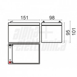 BATT  PIOMBO 12V 12 A CON FAST 