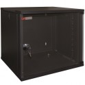 ARMADIO RACK 19  6U profondità 450MM Dimensioni LxPxA: 540x450x310 mm PORTA IN VETRO E SERRATURA CON CHIAVE     COLORE NERO