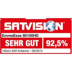 ANTENNA  PARABOLICA  SUPER HD ROSSA DIAMETRO 85