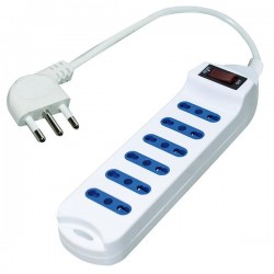 MULTIPRESA 6 PRESE 1SP 16A A 90°+INTER  