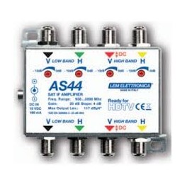 Amplificatore IF SAT di linea/testa 4 ingressi / 4 uscite 20 dB