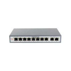 SWITCH 10 PORTE 10/100/1000 MBS, 130W Switch 10 porte 10/100/1000 Mbps , 8 porte PoE IEEE802,3af max 130W, 2 porte UpLink Gigabi