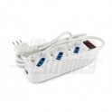 MULTIPRESA SP 10A A 3BP 10/16A  INT  Multipresa con 3 prese universali e spina 10A   con interruttore e protezione sovraccarico 