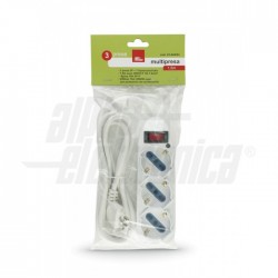 MULTIPRESA SP 10A A 3BP 10/16A  INT  Multipresa con 3 prese universali e spina 10A   con interruttore e protezione sovraccarico 