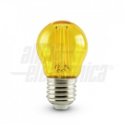 Lamp led filamento bulbo 4 5W E27 gialla Lampada a filamento led mini bulbo   230Vac   E27   4,5W   Gialla