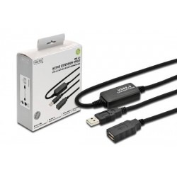 ESTENSORE DI LINEA USB 2 0 MA/FEMM 10 MT ESTENSORE DI LINEA USB 2 0 MASCHIO/FEMMINA CON CAVO DA MT  10