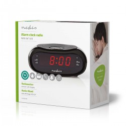 RADIOSVEGLIA Digital Alarm Clock Radio Radiosveglia digitale | LED da 0,6  | FM | 20 stazioni preimpostate | Posponi