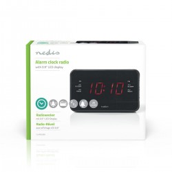 RADIOSVEGLIA Digital Alarm Clock Radio Radiosveglia digitale | LED da 0,9  | FM | 20 stazioni preimpostate | Posponi