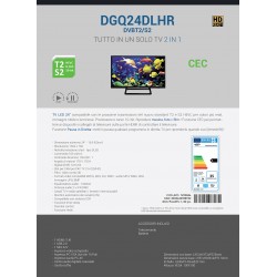 LED TV HD 24  SAT/S2 +TERRESTRE/T2 DIGIQUEST WIFI SCART HDMI USB CI+ SMART TV