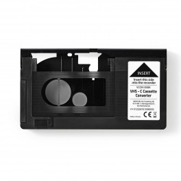 ADATTATORE per Cassette VHS C | VHS  Convertitore per Cassette VHS C | VHS C   VHS | Plug and play | Nero