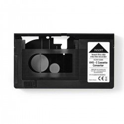 ADATTATORE per Cassette VHS C | VHS  Convertitore per Cassette VHS C | VHS C   VHS | Plug and play | Nero