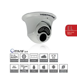 TELECAMERA IP VDOME 2MP 2 8 12MM LED POE Telecamera ip 2mp vandal dome ir d/n, lente varifocal da 2 8~12 mm, sensore cmos 1/2 9 