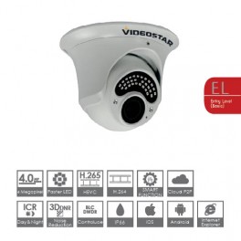 TELECAMERA IP VDOME 4MP 2 8~12MM LED POE 