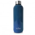 Puro Bottiglia in acciaio doppio strato con trattamento lucido 500ml Blu Scuro