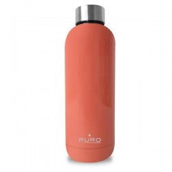 Puro Bottiglia in acciaio doppio strato con trattamento lucido 500ml Arancio Chiaro