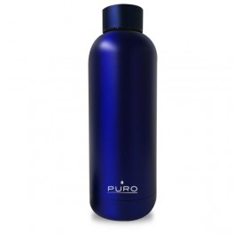 Puro Bottiglia in acciaio doppio strato con trattamento opaco 500ml Blu Metallizzato