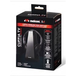 CUFFIA TV HP DIGITAL MELICONI WIRELESS CUFFIE TV STEREO SENZA FILI 100% DIGITALE CON BASE DI RICARICAIngresso audio: ottico di