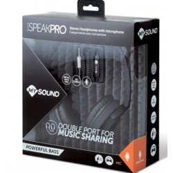 CUFFIA SPEAK PRO BLACK MELICONI SPEAK PRO NERO cuffia pro dj c/microf  Due uscite