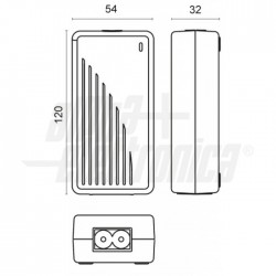 ALIMENTATORE  12V 5A  60W Alimentatore switching 60W   12Vdc 5A   2 Connettori