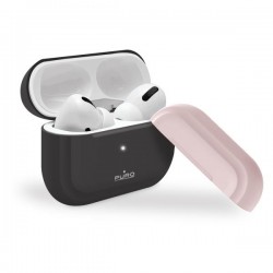 Puro Custodia in silicone per Airpods Pro con cappuccio addizionale Grigio Scuro