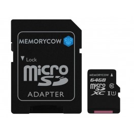Micro sdxc con adattat sd kingston 64GB Prestazioni fino a 80MB/s in lettura, Classe 10, UHS I: velocità di trasferimento dati m