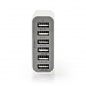 Caricabatterie da Parete 10 0 A 6 out Caricabatterie da Parete | 10 0 A | 6 uscite | USB A | Bianco