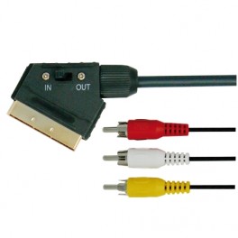 CAVO SPINA SCART 3 RCA IN OUT AUDIO ST/VIDEO