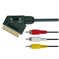 CAVO SPINA SCART 3 RCA IN OUT AUDIO ST/VIDEO