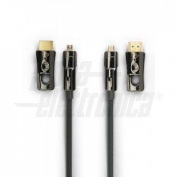 Cavo HDMI® Attivo in Fibra Ottica    50m Cavo HDMI® Attivo in Fibra Ottica   High Speed with Ethernet   Con adattatore Micro HDM