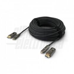 Cavo HDMI® Attivo in Fibra Ottica    50m Cavo HDMI® Attivo in Fibra Ottica   High Speed with Ethernet   Con adattatore Micro HDM