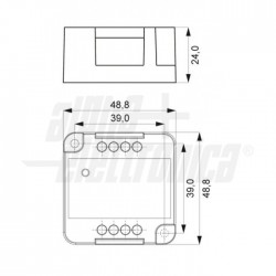 Dimmer per strisce led monocolore 12/24v Dimmer per strisce led monocolore 12/24V   10A   Comando con pulsante opto isolato