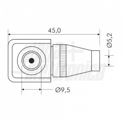 SPINA COASSIALE A 90° TV 9,5MM 