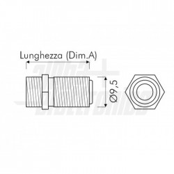 PRESA F HQ PASSANTE LUNGA 25,5 ADATTATORE F PRESA PRESA