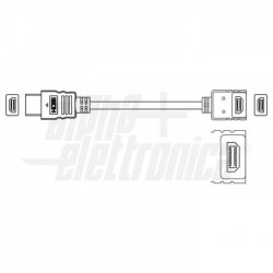 Cavo HDMI HDMI 90 M/M Nero 2m 
