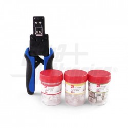 Valigetta pinza 98 155 e connettori La pinza professionale 98 155 sviluppata per i connettori Cat 5e UTP (94 914/5), Cat 6 UTP (