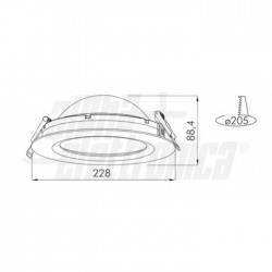 Faretto Led da incasso   20W   Luce inde Faretto Led da incasso   20W   Luce indiretta   Bianco Naturale